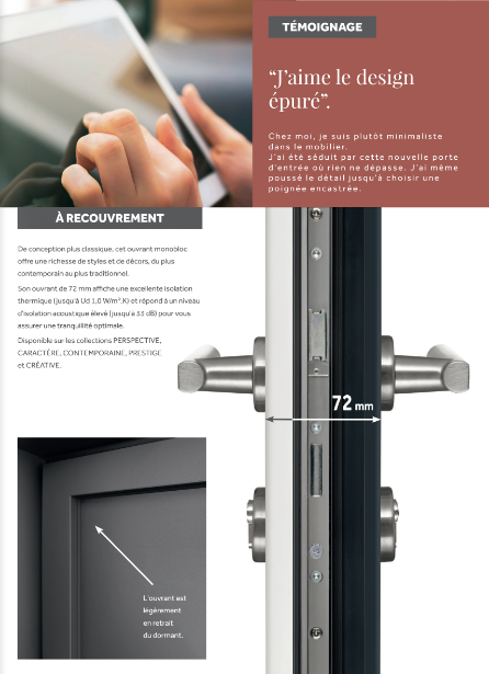 Ouvrant épaisseur 72mm – Isolation, robustesse et pérennité