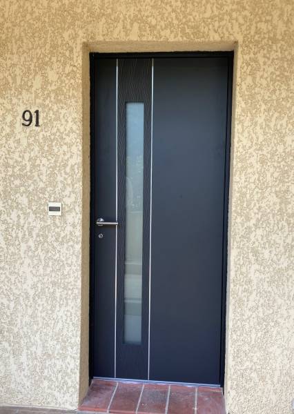 PORTE ENTREE KLINE MONOBLOC MAHJONG FINITION ONDE