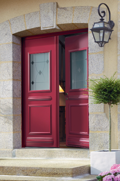 Porte d’entrée aluminium monobloc 72 mm K•LINE – sécurité renforcée et design moderne, posée par Fenêtres et Vérandas Toulousaines à Toulouse.