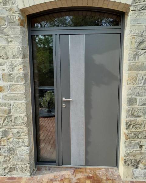 PORTE ENTREE KLINE MONOBLOC TENERE FINITION BETON